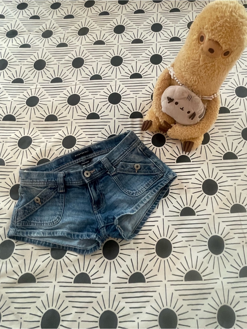Cool Aeropostale Blue Denim Micro Shorts